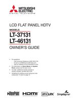 Mitsubishi LT37131 LT46131 TV Operating Manual